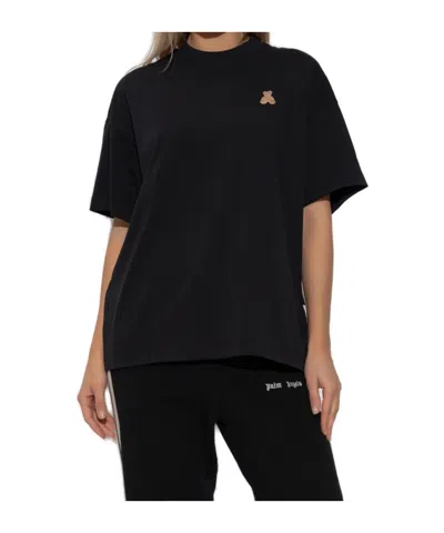 Palm Angels T-shirt With A Distinctive Teddy Bear Motif In Black