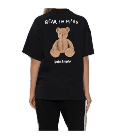 Palm Angels T-shirt With A Distinctive Teddy Bear Motif In Black