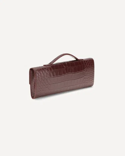 Bottega Veneta Rectangular Clutch In Burgundy