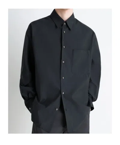 Lemaire Long Sleeve Shirt In Black