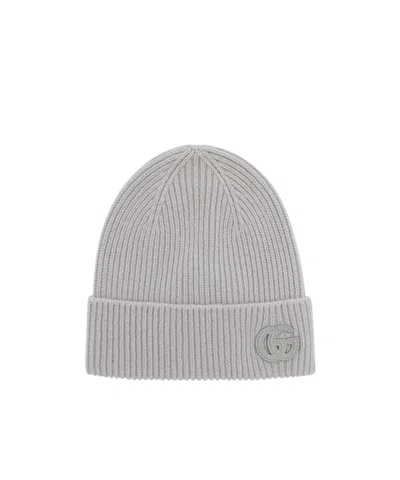 Gucci Grey Cashmere Beanie Women In Gray