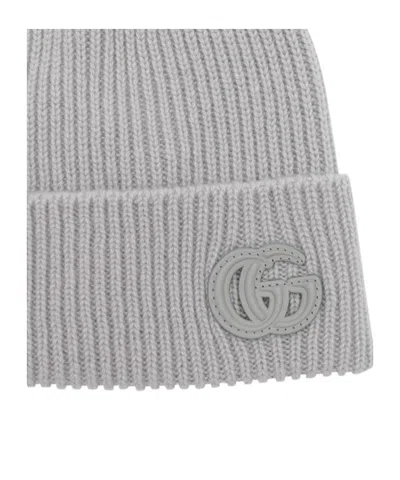 Gucci Grey Cashmere Beanie Women In Gray