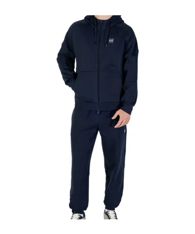 Ea7 Long-sleeved Sportswear Suit In Black