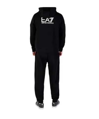 Ea7 Long-sleeved Sportswear Suit In Black