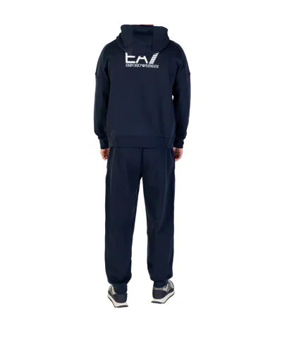 Ea7 Long-sleeved Sportswear Suit In Black