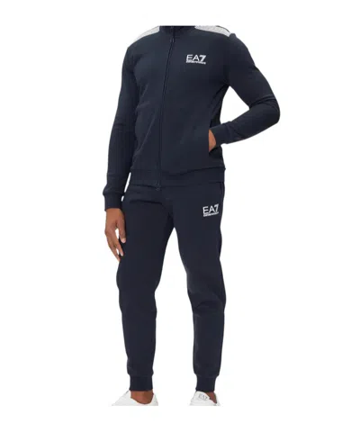Ea7 Long-sleeved Sportswear Suit In Black