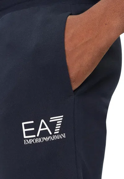 Ea7 Long-sleeved Sportswear Suit In Black