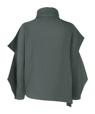 Issey Miyake Angular Stone Jumper In Green