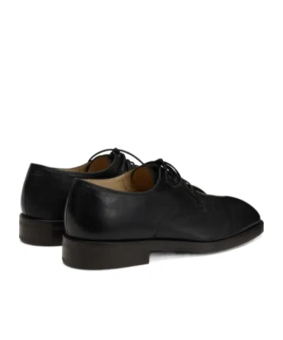 Lemaire Elongated-toe Lace-up Derby Shoes In Black
