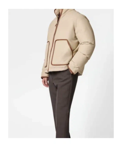 Tod's Down Jacket In Technical Cotton In Brown