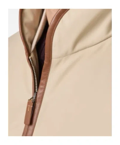 Tod's Down Jacket In Technical Cotton In Brown
