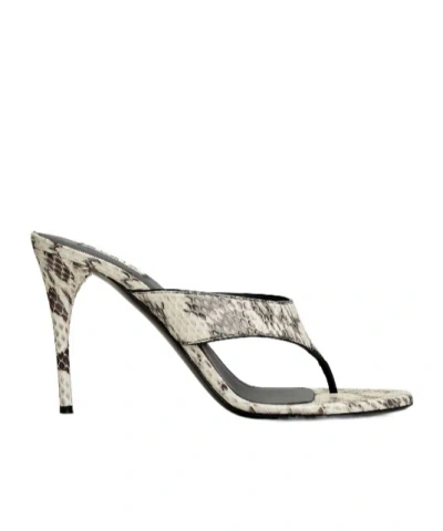 Alaïa Infradito Thong Mules In Elaphe In Multi