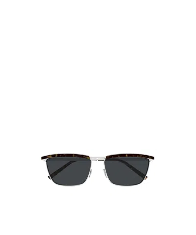 Saint Laurent Rectangular Sunglasses In Black