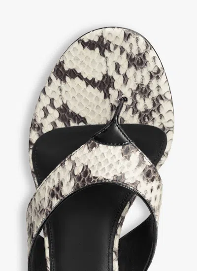 Alaïa Infradito Thong Mules In Elaphe In Multi