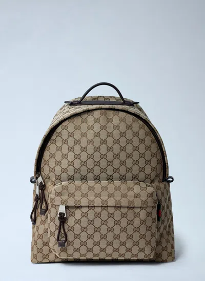 Gucci Fabric Backpack Featuring Adjustable Straps In Neutral