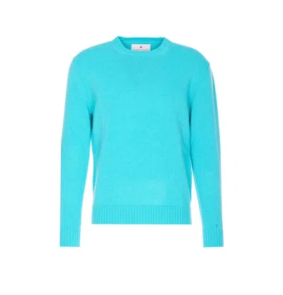 Seven Gauge Crew-neck Long-sleeves Sweater In Blue