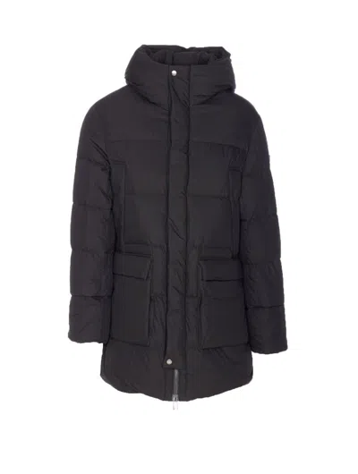 Tatras Hooded Padded Jacket Quilted Design In Black