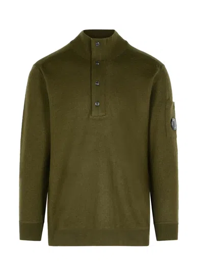C.p. Company C.p.company Men Wool And Cotton Sweater In Green