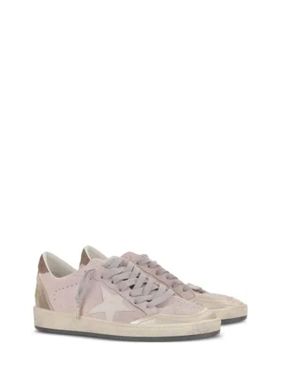 Golden Goose Ballstar Suede Upper Toe Tongue Heel And Spur Leather Star Sneakers Multicolor In Neutral