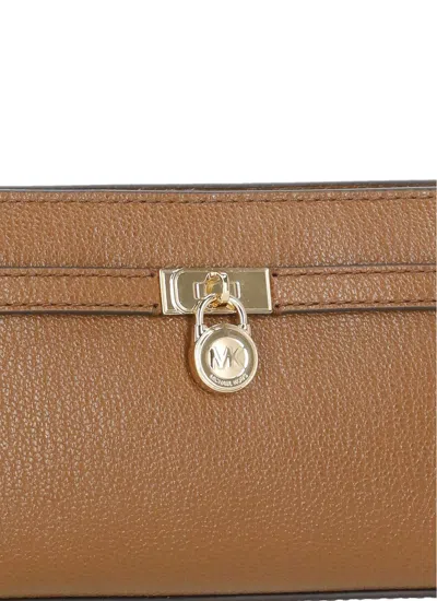 Michael Kors Hamilton Small Leather Convertible Crossbody In Brown