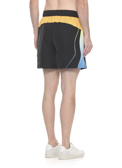 Casablanca Football Windbreaker Shorts In Black