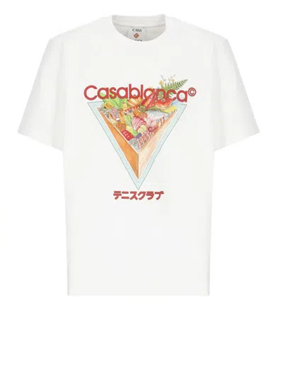 Casablanca Tennis Club Icon T-shirt In White