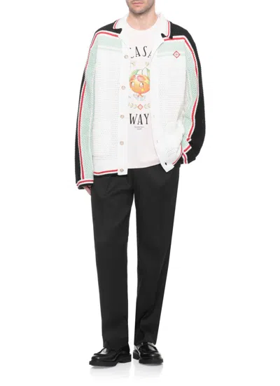 Casablanca Casa Way Orange Mascot Short Sleeve T-shirt In White