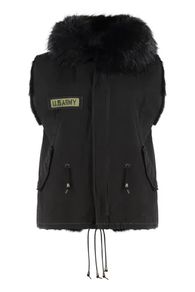 As65 Sleeveless Jacket In Black