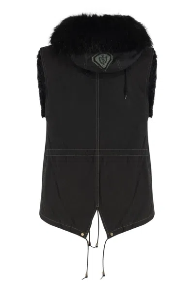 As65 Sleeveless Jacket In Black