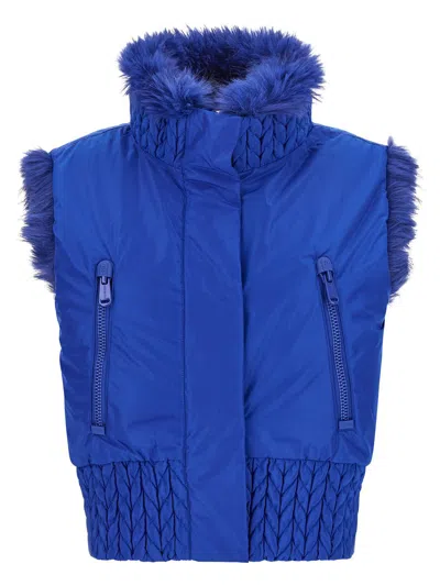 Goldbergh Dahlia Reversible Gilet In Blue