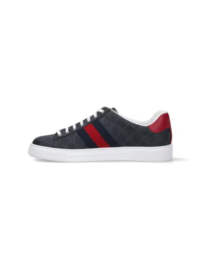 Gucci Ace Style Sneakers With Signature Web Detailing In Black
