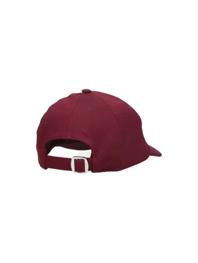 Gucci Cotton Baseball Hat With Embroidery In Red