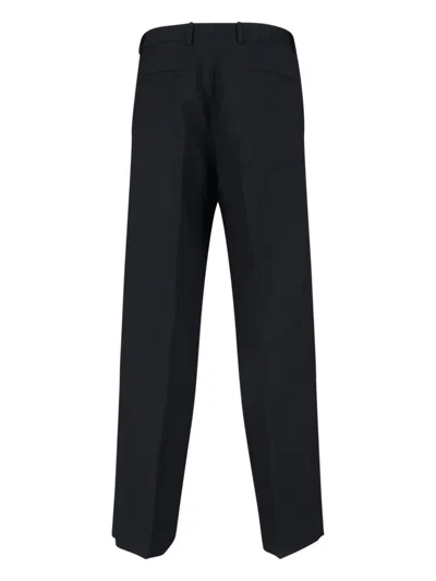 Gucci Drawstring Wool Blend Pants In Black