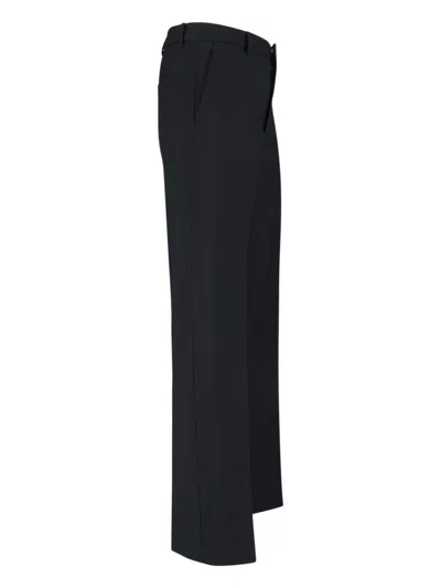 Gucci Drawstring Wool Blend Pants In Black