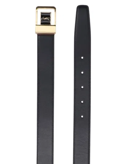 Saint Laurent Belt La 66 In Black