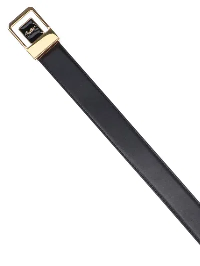 Saint Laurent Belt La 66 In Black