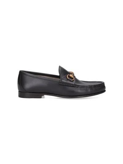 Gucci Men Horsebit 1953 Leather Loafer In Brown