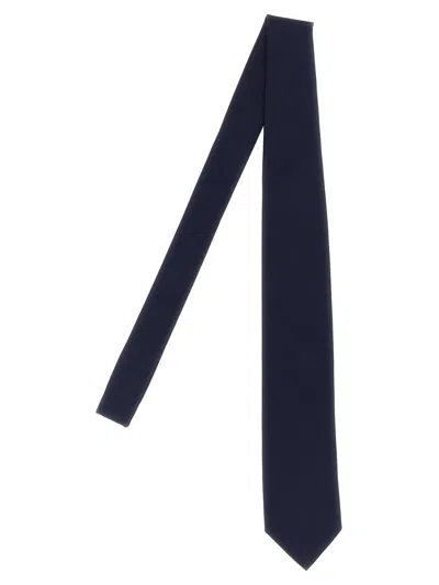 Pal Zileri Slim Silk Tie Featuring Keeper Loop In Blue
