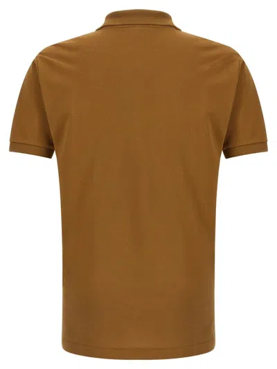 Lacoste Logo Patch Polo Shirt In Brown