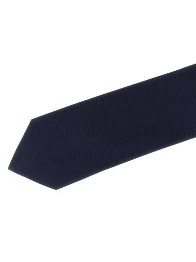 Pal Zileri Slim Silk Tie Featuring Keeper Loop In Blue