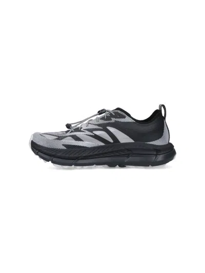 Hoka Mafate Speed 4 Lite Black Low Top Sneakers With Mesh Panels In Tech Fabric Unisex In Black