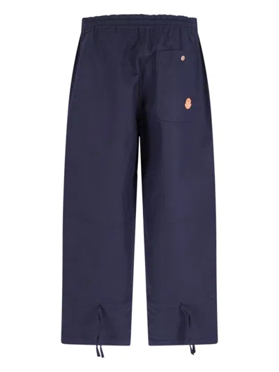 Moncler Genius X Gilga Farm By Donald Glover Logo Wide Trousers In Blue