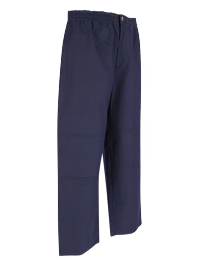 Moncler Genius X Gilga Farm By Donald Glover Logo Wide Trousers In Blue