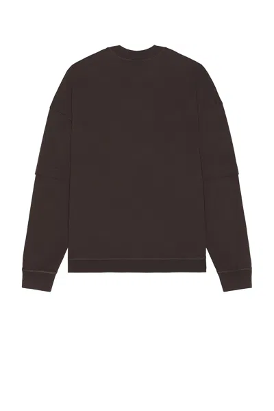 Darkpark Troy Double Sleeve Tee In Brown
