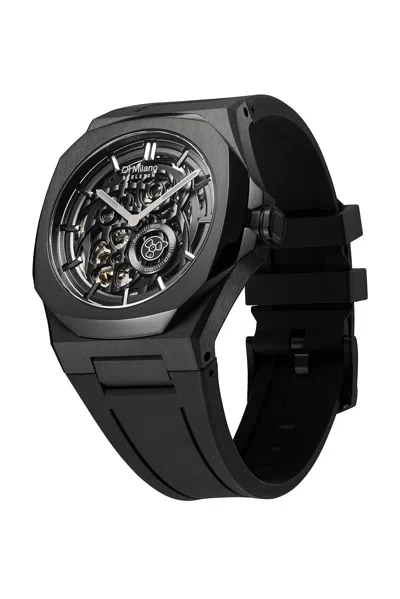 D1 Milano Skeleton Steel 41.5mm Watch In Black