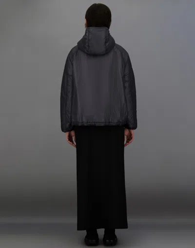 Herno Laminar Hooded Jacket In Quilted Ripstop In Black