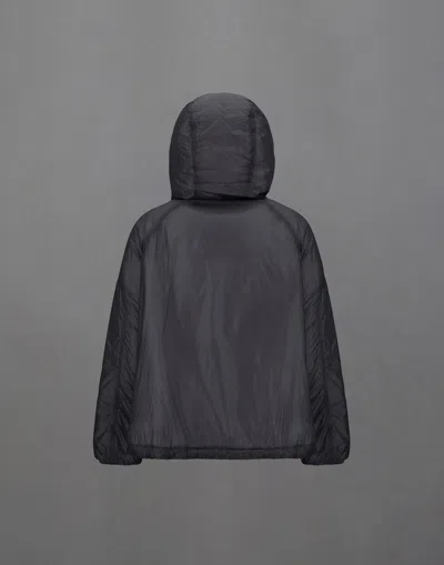Herno Laminar Hooded Jacket In Quilted Ripstop In Black
