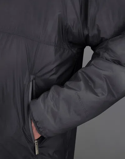 Herno Laminar Hooded Jacket In Quilted Ripstop In Black