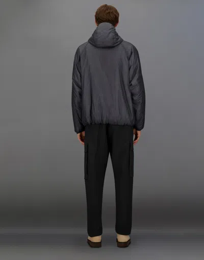 Herno Laminar Hooded Jacket In Quilted Ripstop In Black