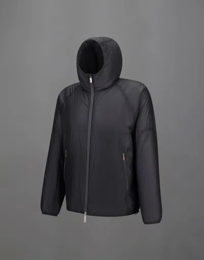 Herno Laminar Hooded Jacket In Quilted Ripstop In Black